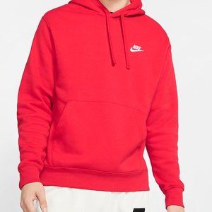 nike red fleece hoodie